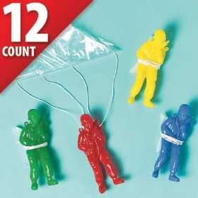  Large Paratroopers 12ct Toys & Games