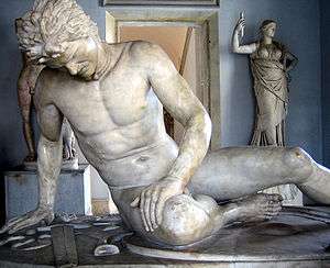 The Dying Gaul , a Roman marble copy of a Hellenistic work of the 