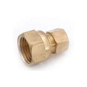   38 in. Tube x .25 in. Flare Female Adapter Brass Quick Connect Fitting