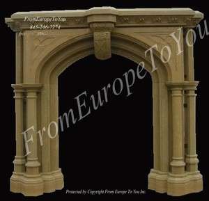 NICE HAND CARVED MARBLE GOTHIC ENTRY WAY  