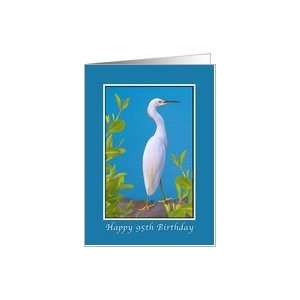 Birthday, 95th, Snowy Egret Bird Card Toys & Games
