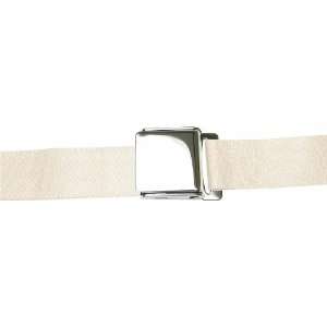   White 3 Point Retractable Seat Belt with Airplane Buckle Automotive