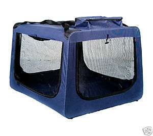 Navy Blue Pet Soft Crate Dog Cage Cat Kennel Cat Yard M 814836019569 