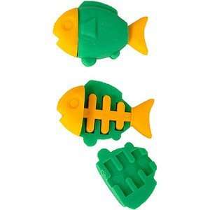  Green Fish Puzzle Japanese Erasers. 2 Pack Toys & Games