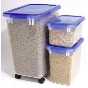  Pet Food Keeper Set (Clear/Blue) (21.3H x 12.3W x 17.6D 