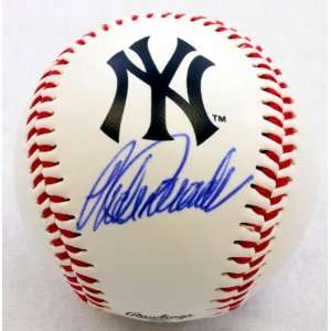 Autographed Jorge Posada Yankees Logo Baseball   GAI   Autographed 