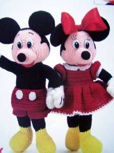   PATTERNS Mickey Mouse~Minnie Mouse Dolls~18 Tall STUFFED TOYS OOP