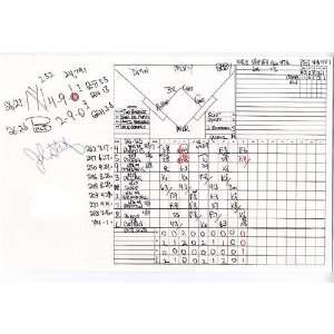 John Sterling Handwritten/Signed Scorecard Yankees at Orioles 5 28 