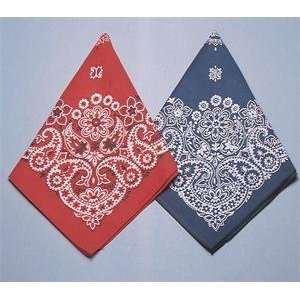  S&S Worldwide Bandanas   Red/Blue Western (Pack of 12 