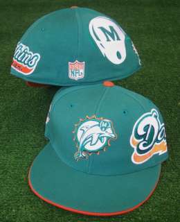 Miami Dolphins Reebok Hat Cap NFL fitted 8  
