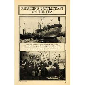   Repair Boat World War I   Original Halftone Print