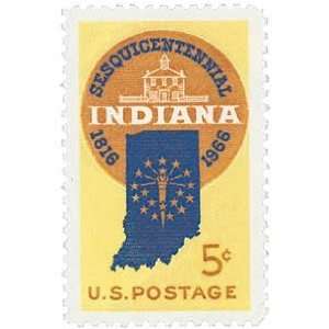  #1308   1966 5c Indiana Statehood Postage Stamp Numbered 