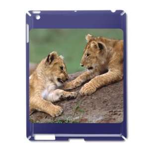  iPad 2 Case Royal Blue of Lion Cubs Playing Everything 