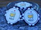 The Masters 2012 Championship Ball Marker Poker Chip  3 Black Chips 