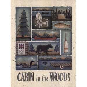  Cabin in the Woods Poster by Donna Atkins (12.00 x 16.00 