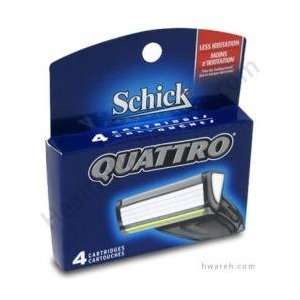  Schick Quattro Razor Blades   4 Cartridges Health 