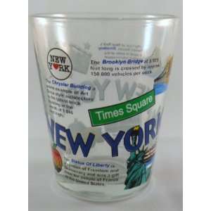  New York Attractions Collage Shot Glass