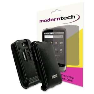   Leather Case and Modern Tech Screen Protector for HTC Google Nexus One