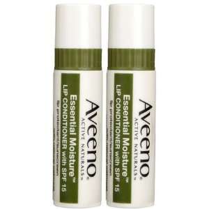 Aveeno Essential Moisture Lip Conditioner SPF 15 Stick, 2 ct (Quantity 