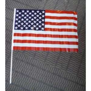  Patriotic USA American plastic flag Plastic Pole Case Pack 
