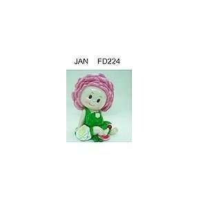  Flower Babies Coin Bank   January Baby Carly Toys & Games