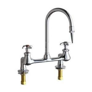  CP Chrome Laboratory Deck Mounted Laboratory Faucet with Rigid/Swing 