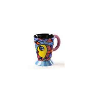  Romero Britto Fish Deeply In Love Ceramic Coffee Mug 
