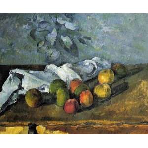    Apples and Napkin Paul Cezanne Hand Painted Art