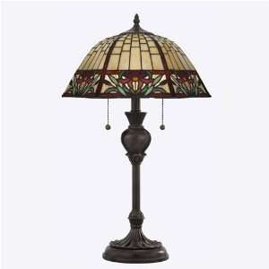  Quoizel Red Lily Tiffany Table Lamp