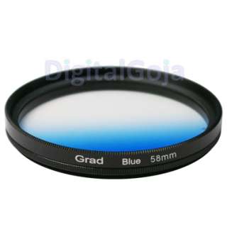 58MM CONVERSION GRADUATED FILTER COLOR LENS KIT FOR CAMERA SRL CANON 