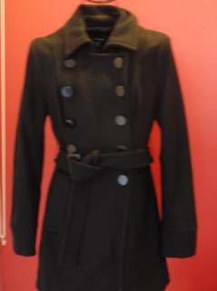 BEBE black button down WOOL JACKET coat 153091  