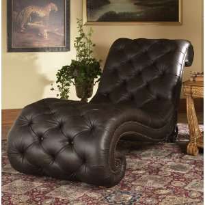  Leather Armless Chaise by AICO   BROWN 00 (63941)