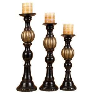  3 Piece Wooden Candle Holder   Factory Direct Accessories 