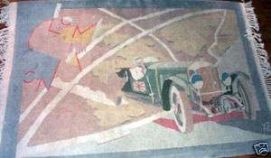 Le Mans Rug shows 1920s era Blower Bentley  