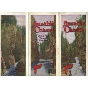  Ausable Chasm And Hotel Brochure 1930s New York Lake 