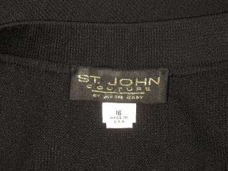 St John COUTURE santana knit black suit skirt 14 16  