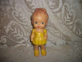 VINTAGE 1940S RUTH E. NEWTON SUN RUBBER DOLL SQUEAKY TOY  