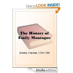The History of Emily Montague Frances Brooke  Kindle 