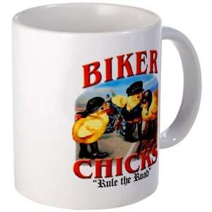  Mug (Coffee Drink Cup) Biker Chicks Women Girls Rule the 