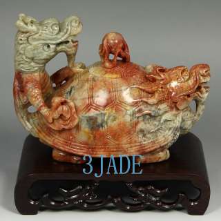  Stone / Agalmatolite Carving / Sculpture /Statue Dragon Teapot  