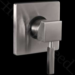 Manual Shower Valve with Square Plate + Kubix Head Brushed Nickel 