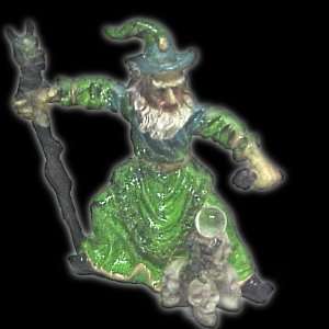  Wizard with Seductive Dog Head Staff in Green Robe 