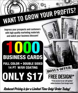 1000 CUSTOM FULL COLOR BUSINESS CARDS ✔ FREE DESIGN ✔ $17 *WOW 