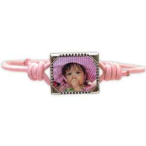  Light Pink Cord Picture Frame Bracelet