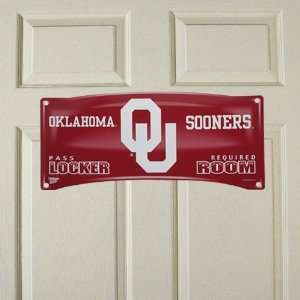    Oklahoma Sooners Crimson Locker Room Sign