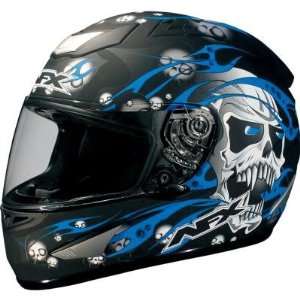 AFX FX 16 Skull Helmet   Medium/Blue Skull Automotive