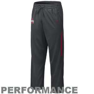 Nike Ohio State Buckeyes Charcoal Training Performance Warm Up Pants