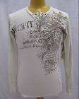 NWT MONARCHY Thermal Henley Mens Shirt / Ice White   Size S
