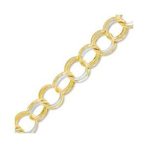   Sterling Silver Double Link Charm Bracelet   7.5 BRACELETS/BANGLES