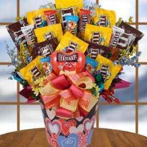   or PO BOX SHIPPING Lovin M&M Valentines Day Candy Bouquet Gift Basket